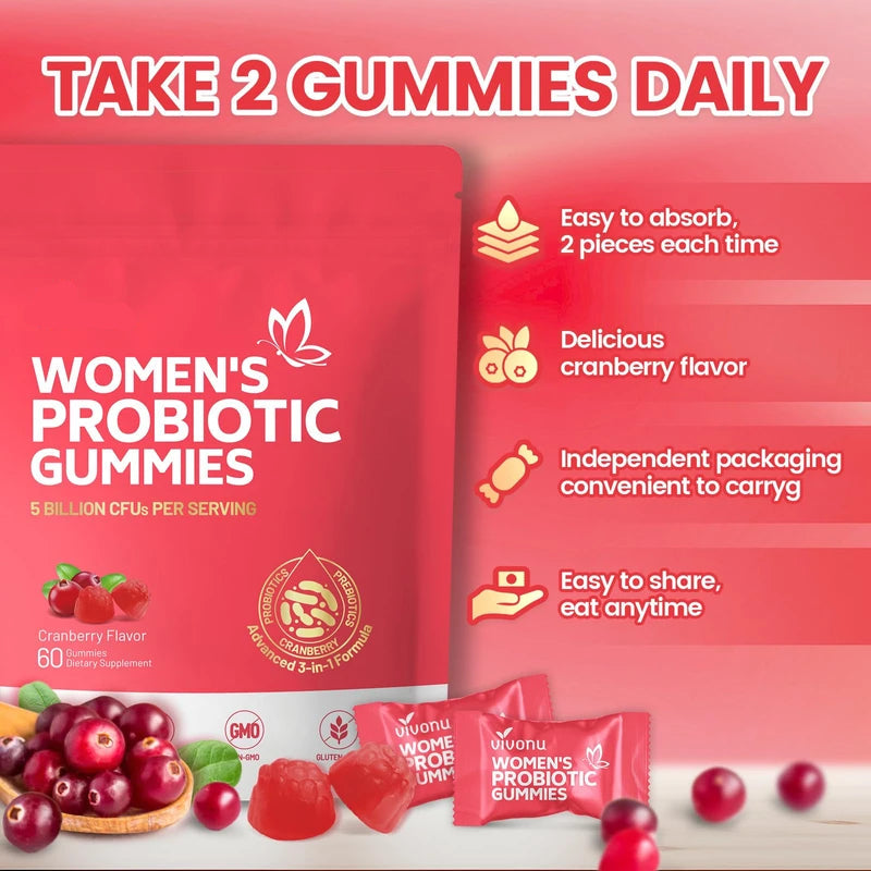 Womens Probiotic Cranberry Gummys