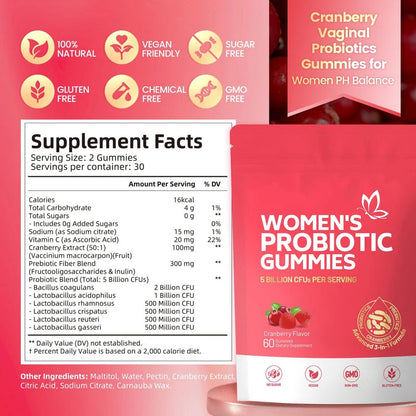 Womens Probiotic Cranberry Gummys