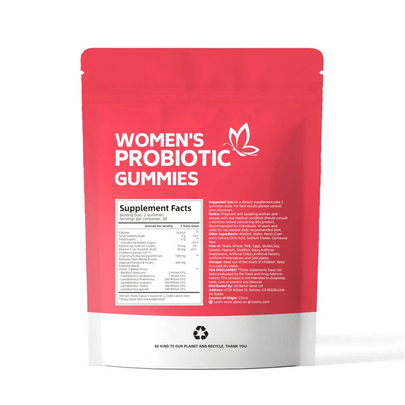 Womens Probiotic Cranberry Gummys