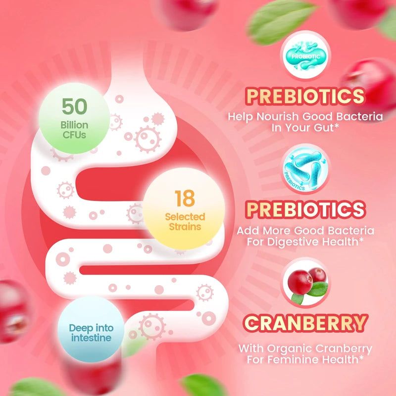 Womens Probiotic Cranberry Gummys