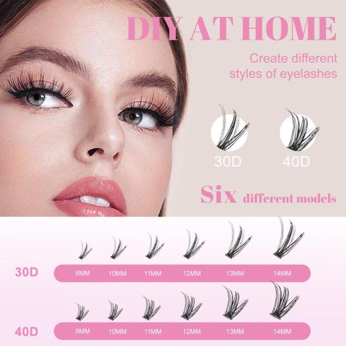 Fluffy & Natural Eyelash DIY Extension Set