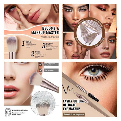 54pc Makeup Brush & Sponge Kit