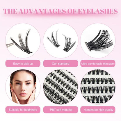 Fluffy & Natural Eyelash DIY Extension Set