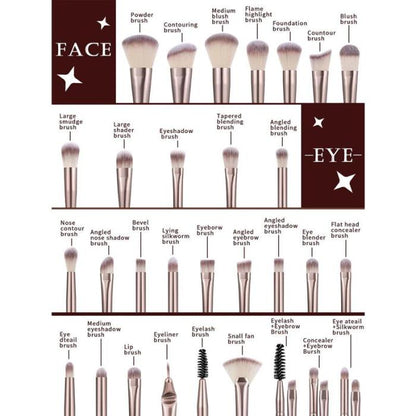 54pc Makeup Brush & Sponge Kit